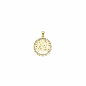 14K <b>Solid</b> <b>Gold</b> Life Tree <b>Pendant</b> Necklace Nature Charm Necklace Fine Jewellery for Women Made in Turkey - Product Image 2