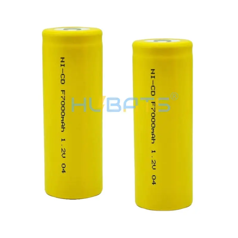 Hubats 7000 mAh NiCd 1,2 V wiederaufladbare NiCd-Batterie in F-Größe Zellen 7 Ah 1,2 V F in 7000 mAh hohe Kapazität als batterie