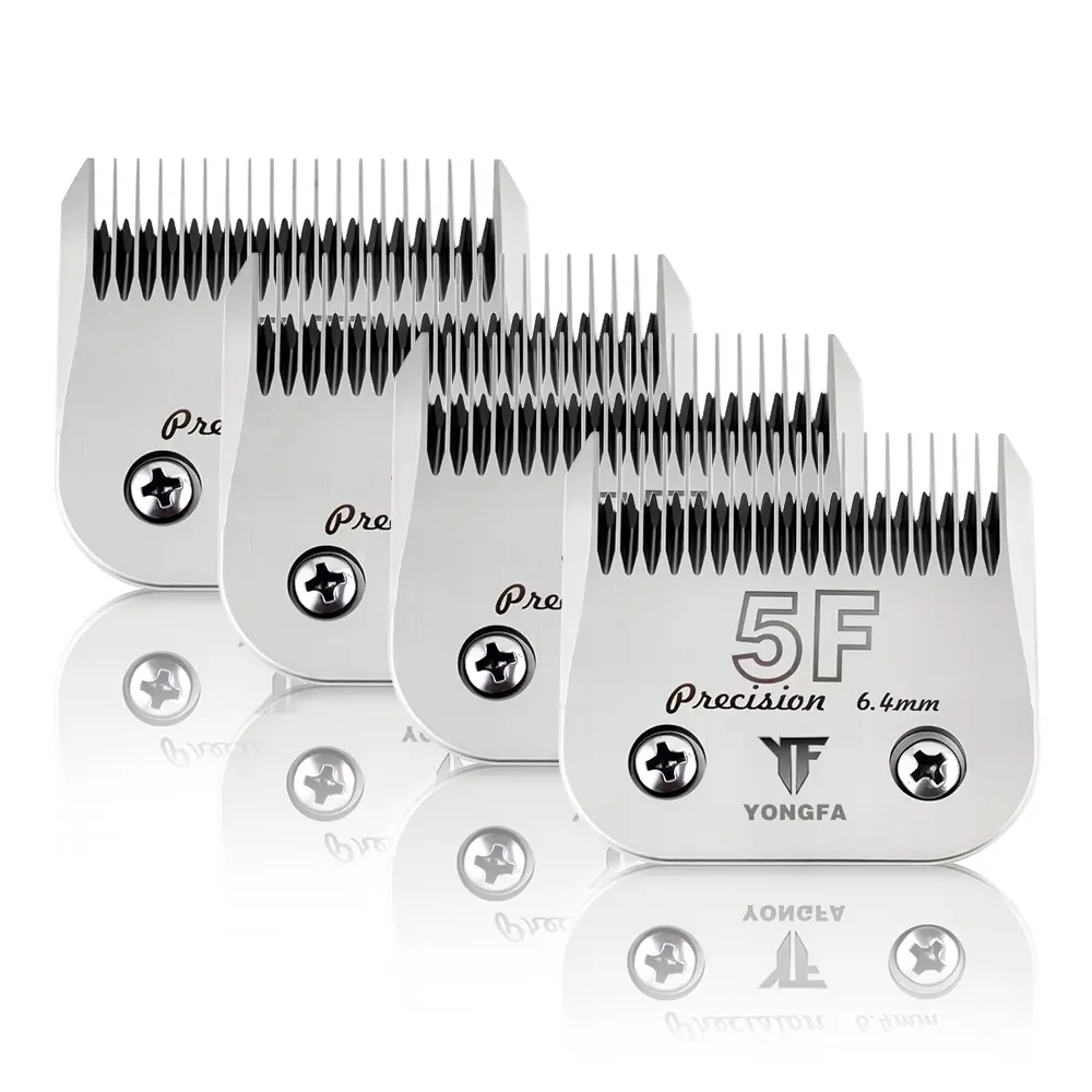 4-Pack 5F 6.4mm Blade Pet Grooming Tool Detachable High Carbon Steel Dog Blade