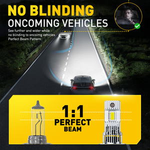 Tienda oficial de fábrica AUXITO. Los más nuevos faros delanteros para automóvil H7 súper brillantes, compatibles con Canbus, de 100W, bombillas LED para faros delanteros. - Product Image 4