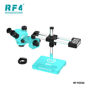 RF4 RF-FO33A 三眼実体顕微鏡 7-50倍連続ズーム ダブルブームスタンド顕微鏡 携帯電話PCBはんだ付け修理用 - Product Image 3