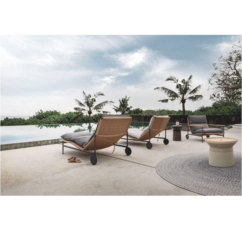 New design aluminum casting outdoor patio furniture sofa modern leisure garden sofa