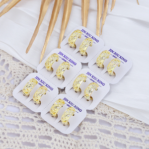 Jxx 도매 14K 골드 도금 큐빅 지르코니아 귀걸이 보석 여성 - Product Image 5