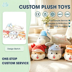 Harga Pabrik Maskot Kucing Boneka Profesional dengan Logo Kustom untuk Souvenir Promosi dan Dekorasi Kamar Bayi - Product Image 1
