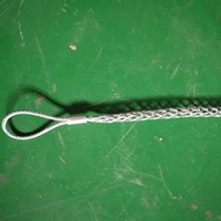 Fil de terre de traction de couverture de maille de câble optique en acier à brin unique (OPGW) accessoires de quincaillerie en cuir de serpent Joints de chaussette en maille pour