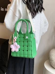 Borsa da Spiaggia in EVA Espanso con Doppia Tracolla, Colore Caramella, Impermeabile, Facile da Pulire, Borsa Intrecciata Fai-da-te, Ideale per l'Export - Product Image 3