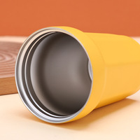 Penjualan terlaris 450ml Tumbler kopi pabrik grosir Tumbler dinding ganda terisolasi Tumbler dengan tutup tali