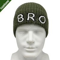 Groothandel op maat gemaakte acryl wintermuts, schedelmuts, warme skimuts, volledig bedrukt jacquard geborduurde gebreide beanie
