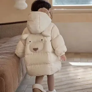 Abbigliamento per bambini all'ingrosso da ragazza piumino cappotto invernale abbigliamento invernale in cotone imbottito cappotto stampa Casual per bambini