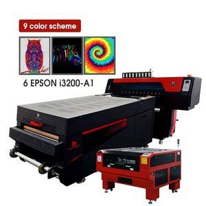 I3200 60Cm <span class=keywords><strong>6</strong></span> Đầu In Dtf Sắc Tố 9 Màu Huỳnh Quang RGB Màu Sắc Dtf Máy In Với Bột Shaker - Product Image 1