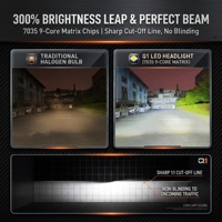 Bombillas LED Personalizadas para Faros Delanteros de Automóvil, Disipación de Calor con Doble Tubo de Cobre, H7 H11 9005 9006, Súper Brillantes 6000K, Luz Automotriz