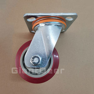 High Quality Heavy Duty Swivel <strong>Red</strong> PVC <strong>Caster</strong> <strong>Wheels</strong> 4 Inch 5 Inch 6 Inch 8 Inch - Product Image 2