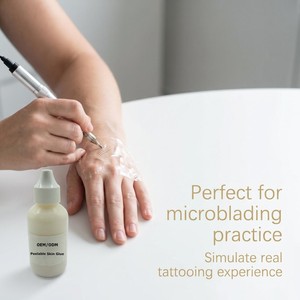 Gel liquide pelable pour la pratique du microblading des sourcils, pour l'entraînement et la cartographie des tracés des sourcils - Product Image 1