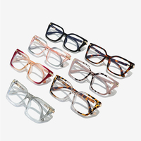 Montures Optiques Tendance pour Femmes, Lunettes de Lecture Anti-Lumière Bleue, Charnières Métalliques à Ressort, Montures de Lunettes Carrées Grandes, Vente en Gros