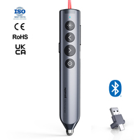 Produit tendance, présentateur sans fil avec logo personnalisé, N10s Pro, laser rouge, présentateurs laser numériques pour écrans LED, Zoom/Teams, CE FCC