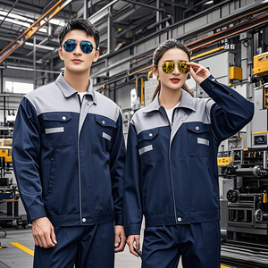 Bộ đồ bảo hộ lao động dài tay bằng polyester, bền mài mòn, may đo riêng cho các xưởng kỹ thuật - Product Image 2