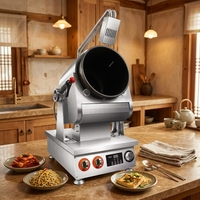 SEMIKRON Robot de cuisson intelligent à gaz pour wok, machine commerciale automatique de type tambour à flamme directe en acier inoxydable