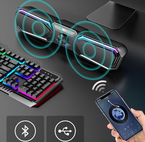 Barre de son Home Cinéma, système audio mini Bluetooth, haut-parleur avec caisson de basses, prise en charge des entrées optique, AUX et coaxiale pour TV - Product Image 1