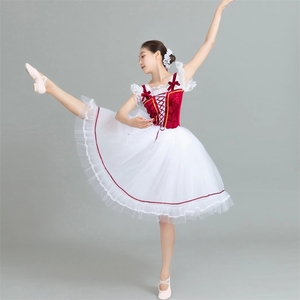 Costume de <span class=keywords><strong>danse</strong></span> <span class=keywords><strong>classique</strong></span> en velours avec petit nœud pour spectacle, fête, princesse, <span class=keywords><strong>danse</strong></span> lyrique - Product Image 1