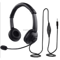 Headset Wired On-Ear dengan Mikrofon Peredam Kebisingan ENC, Jack Audio 3.5mm, Kabel 1.2m, untuk Kantor, Call Center, dan Panggilan Bisnis