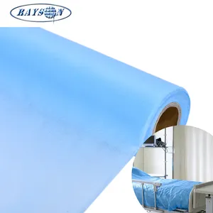 Ospedale Camice Chirurgico Non Tessuto Materiale In Rotolo Usa E Getta Foglio di Letto di Ospedale Letto Medico s Tessuto Non Tessuto Rotolo - Product Image 1