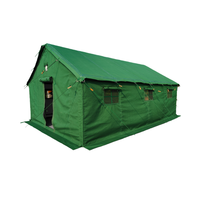 Carpa de Invierno para Exteriores, de Una Habitación, para las Cuatro Estaciones, de Lona de Algodón, con Aislamiento Térmico, Color Verde Militar, Resistente a la Nieve, para 10 Personas, Precio de Fábrica