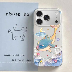เคสโทรศัพท์มือถือ TPU ระดับพรีเมียมลายวาฬสีน้ำมันและลายสัตว์ที่ได้รับแรงบันดาลใจจากสายรัดข้อมือสำหรับ15 <span class=keywords><strong>PRO</strong></span> MAX 16 <span class=keywords><strong>Pro</strong></span> - Product Image 2