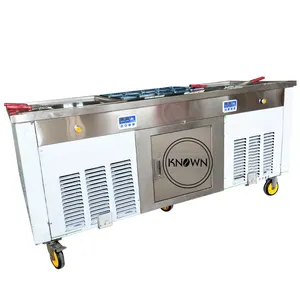 2024 China Manufacturer Low Price Flat Pan Fried Ice Cream Machine Frigomat Ice Cream Rolls Machine