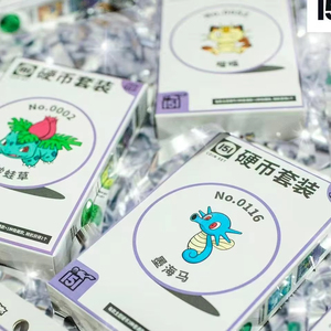 YY set monedas Pokémon chino simplificado con imán nevera blind box pegatinas divertidas colección - Product Image 4