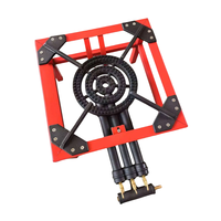 Nouveau modèle brûleur en fonte haute puissance à 3 anneaux peinture rouge poêle portable GPL/NG pour la cuisson en plein air au wok