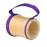 Orff Musical Instrument Portable Wooden Indian Hand Drum With Stick Children Handheld Drum Percussion Instrument For Performance