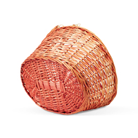 Panier de rangement multifonctionnel en osier rouge écologique fait main avec poignée, style rustique, par JY Petals