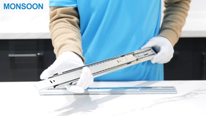 Đồ Nội Thất Tủ Bếp 45Mm Mở Rộng Đầy Đủ Đẩy Để Mở Ngăn Kéo <span class=keywords><strong>Slides</strong></span> Ball Bearing Touch Rebound <span class=keywords><strong>Slides</strong></span> - Product Image 3