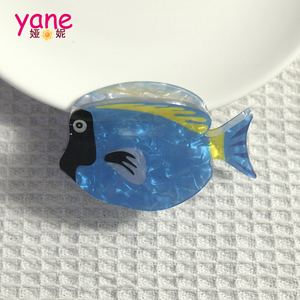 Pinzas de Pelo Acrílicas con Forma de Peces Tropicales <span class=keywords><strong>para</strong></span> Niñas, Accesorios de Pelo Coloridos con Animales Marinos <span class=keywords><strong>para</strong></span> un Estilo Veraniego de Playa - Product Image 3