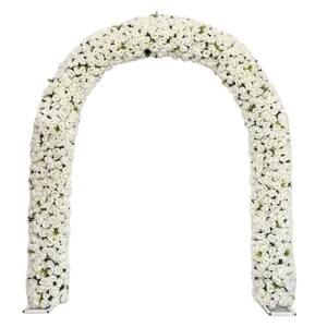 Bruiloft Hotel Decoratie Boog Wit Rood Zijden Bloemen Bruiloft Accessoires Simulatie Bloemstuk - Product Image 5