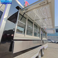Caravane européenne et américaine, camion alimentaire carré, remorque exportation, produit personnalisé, vente directe d'usine