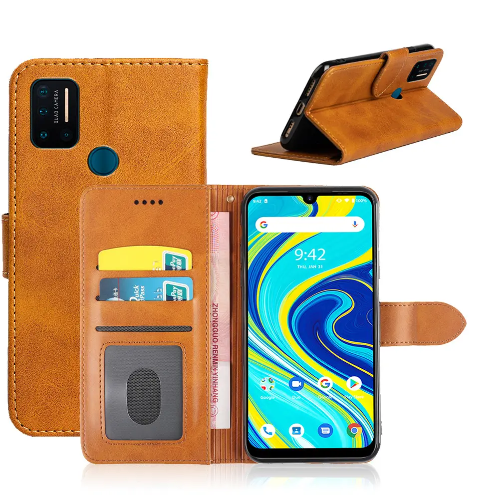 Luxury Case for UMIDIGI Power 5 , Multifunctional Magnetic Buckle Leather Flip Cover Case for UMIDIGI Bison GT A7s A9 Pro A11