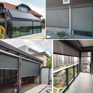 定制阳台百叶窗防风拉链屏户外卷帘防水户外百叶窗户外窗帘 - Product Image 3