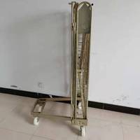 Chariot de manutention industriel OEM robuste et personnalisable, pliable, à 4 côtés, emboîtable, en fil métallique, avec revêtement en poudre