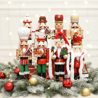 Figurine décorative traditionnelle de Noël en bois, ornements de table, casse-noisette, homme en pain d'épices