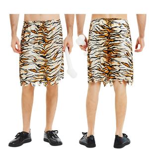 Disfraz de Halloween Carnaval Festival Fiesta Ropa Tarzán Primitivo Salvaje Hombre Vestido Estampado de leopardo Tigre Piel de leopardo Falda - Product Image 5