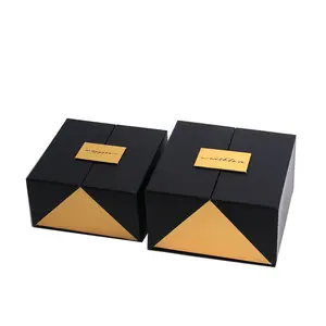 wholesale square shape soap flower box double door wedding rose packaging gift box