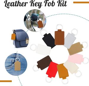 Tự làm da <span class=keywords><strong>Key</strong></span> Fob khoảng trống cho khắc dự án bền da chính hãng với kim loại nhẫn cho tùy chỉnh thẻ <span class=keywords><strong>Key</strong></span> Fob Bộ dụng cụ - Product Image 6