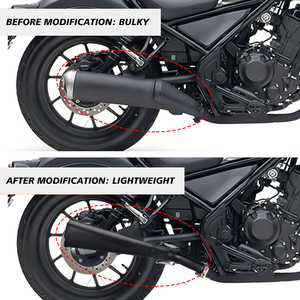 Marcas Personalizables - Silenciador de Escape para Motocicleta, Negro, Resistente, para <span class=keywords><strong>Honda</strong></span> CMX500/300 <span class=keywords><strong>Rebel</strong></span> 500 2017-2019 - Product Image 5