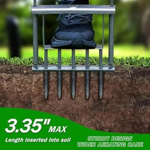 40.55 inch vườn plugger Hướng dẫn sử dụng Spike công cụ thông gió đất coring thiết kế mạnh mẽ thép xây dựng cỏ Aerator cho cỏ gieo hạt - Product Image 6