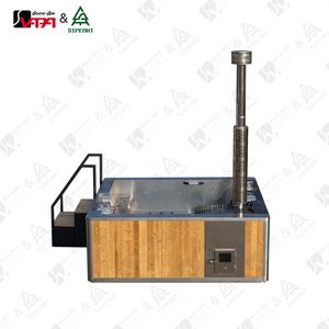 Bain à remous électrique à bois Vapa Square avec contrôle SpaNET, design moderne, hybride, pour usage extérieur - Product Image 6