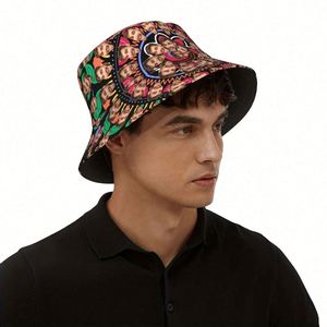 Chapeau Bob Personnalisé pour Hommes et Femmes, Motif Dessin Animé Dessiné à la Main, Idéal pour l'Été, la Plage et les Voyages, Chapeau Photo Personnalisé pour Aventures en Plein Air - Product Image 5