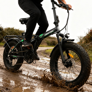 Bicicleta Eléctrica Plegable Económica de Fábrica con Batería Grande de 40Ah, Acero con Alto Contenido de Carbono, 36v, 7 Velocidades, Neumáticos Anchos, Bicicleta Eléctrica - Product Image 4