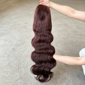Pelucas de Cabello Humano con Ondas Suaves 99J, Cabello Vietnamita 100% Natural, Peluca con Cierre de Encaje 5x5, Densidad 180%-200% - Product Image 6