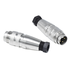 ปลั๊กต่อสายไฟแบบตรงชนิดมีฉนวนป้องกัน M16 3 ขา IP67 กันน้ำ ขั้วต่อวงกลม ทองเหลืองเคลือบทอง หน้าสัมผัสแบบเชื่อมบัดกรี - Product Image 3